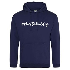 Hoodie dames #nietschuldig navy