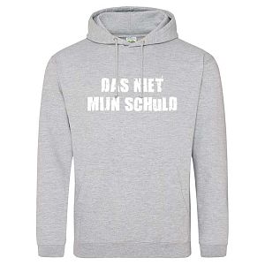 Hoodie dames Das niet mijn schuld grijs