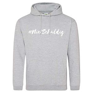Hoodie kinderen #nietschuldig grijs
